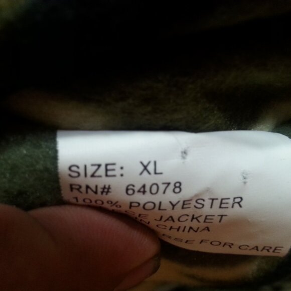 Camo Sherpa Lined Fleece/ Jacket Men's XL Outdoors  Outerwear Camouflage - Picture 11 of 12